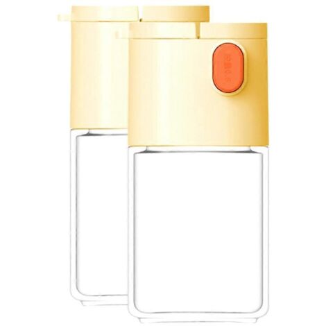 Bouteille jaune pour le contrôle du sel et l'assaisonnement -- (1/5)
