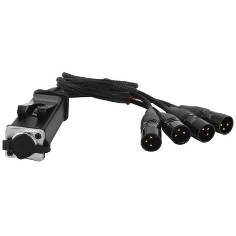 Câble blindé RJ45 CAT5 vers connecteurs XLR mâles 3 broches à 4 canaux -- (1/5)