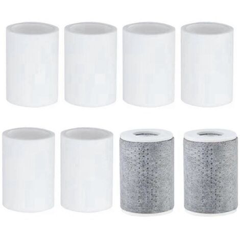 Filtre prolongateur de robinet, ensemble de 8 pièces de rechange avec 2 fibres de carbone -- (1/5)