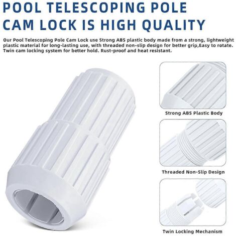 2 pièces de rechange pour verrou à came de poteau télescopique de piscine B-- (1/5)