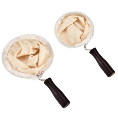 Sac filtre à café réutilisable avec poignée en acier inoxydable et passoire en tissu A-- (1/5)
