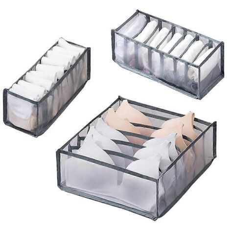 Boîte de rangement pour sous-vêtements pliable - Boîte de rangement pour soutien-gorge et sous-vêtements à tiroir (1/5)