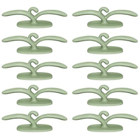 Enrouleur de câble de cuisine, organisateur de câbles ménagers, support de prise crochet vert-- (1/5)