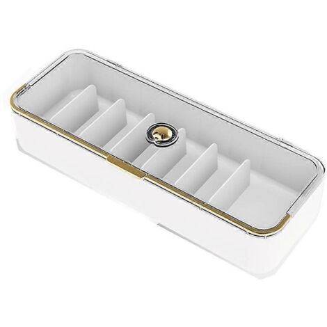 Boîte de rangement pour câbles de données, format coquille, blanche (1/5)