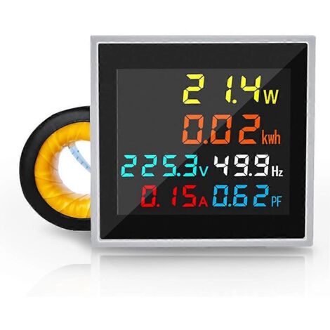 Compteur d'énergie, mini moniteur de puissance 6 en 1, 50-300 V CA, 100 A (1/5)