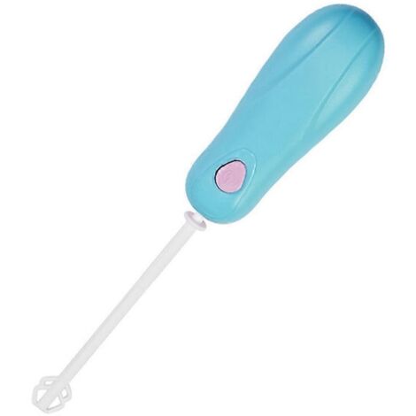 Mousseur à lait pour boissons chaudes, fouet, mélangeur, agitateur bleu 15 cm (1/5)