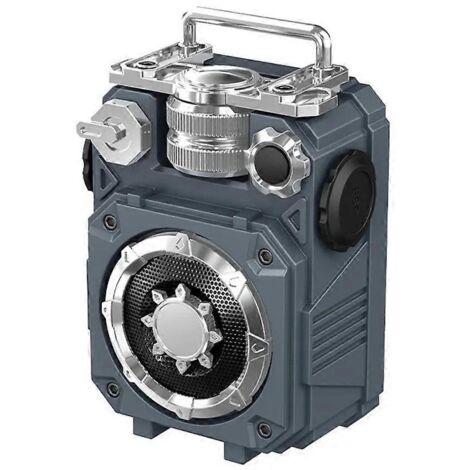 Mini enceinte Bluetooth portable avec caisson de basses bleu foncé --- (1/5)