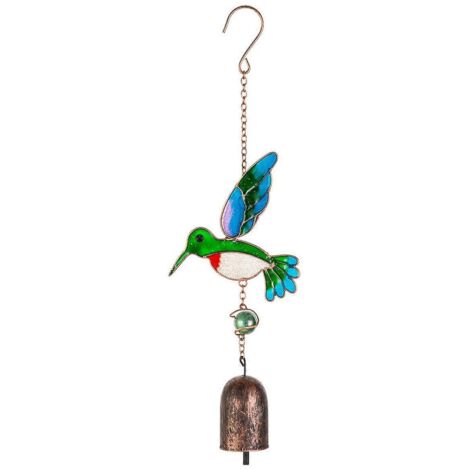 Boule de cristal oiseau, prismes, cristaux suspendus, cloches vertes-- (1/5)