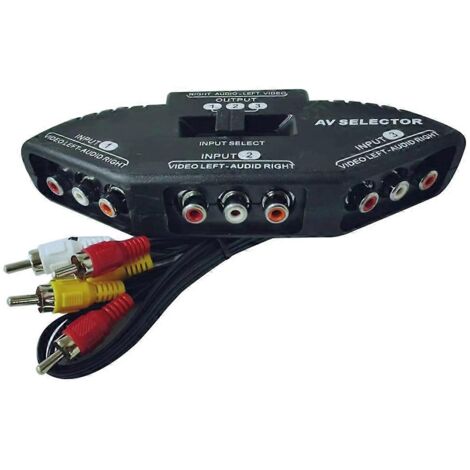Commutateur audio-vidéo 3 voies, boîtier de sélection, répartiteur -- (1/5)