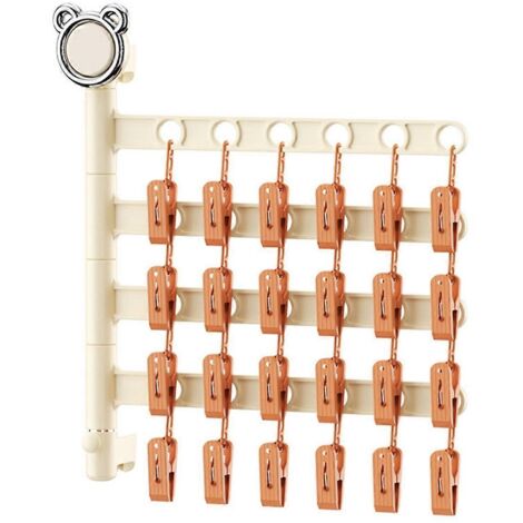 Séchoir à linge mural multi-clips Artifact pour balcon pliable A-- (1/5)