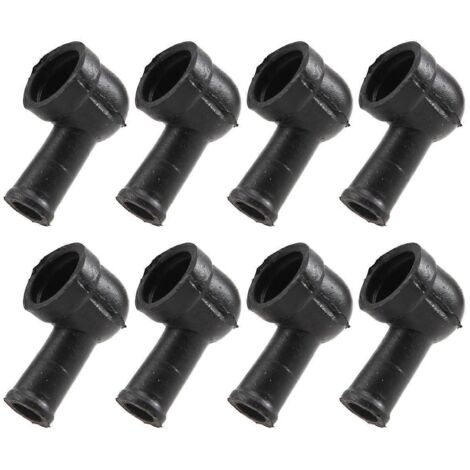 Lot de 8 capuchons isolants pour bornes de batterie en PVC noir de 15 mm x 8 mm (1/5)