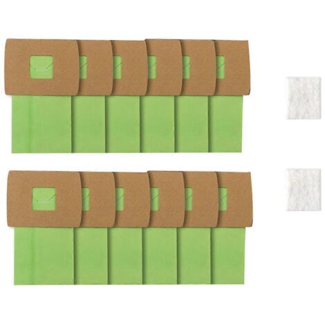 Lot de 12 sacs pour aspirateur traîneau de type PKBB12DW avec 2 filtres moteur-- (1/5)