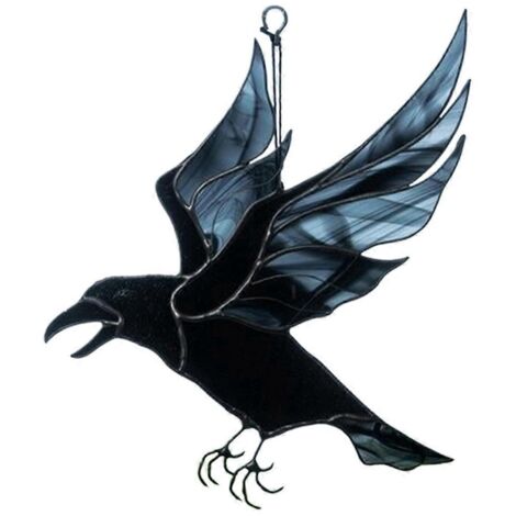 Décoration murale en acrylique Raven, pendentif attrape-soleil suspendu teinté A-- (1/5)