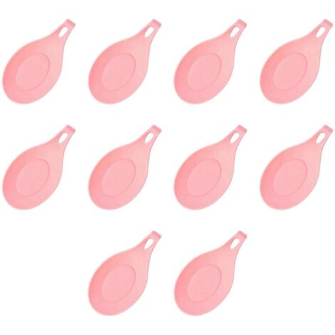Repose-cuillère rose, de qualité alimentaire et résistant à la chaleur (1/5)