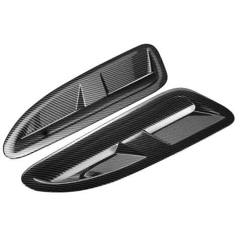 1 paire de prises d'air de capot avant universelles en fibre de carbone style XKR pour voiture-- (1/5)