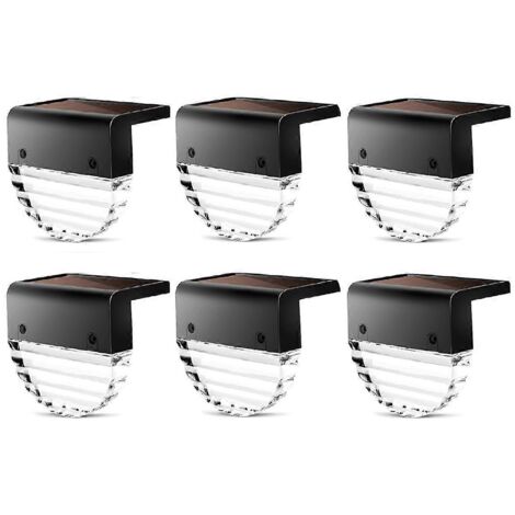 Lot de 6 lampes solaires murales pour terrasse ou extérieur. (1/5)