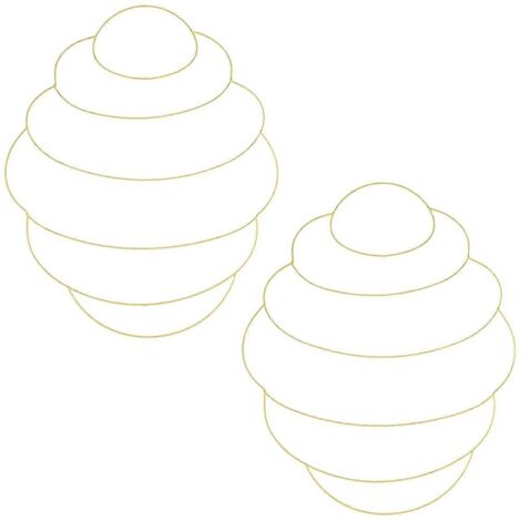 Couronne en fil de fer abeille, décoration de patio/porche printanière et estivale --- (1/5)