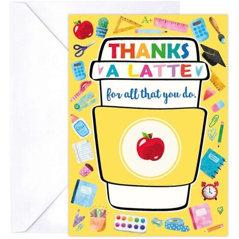 Lot de 10 porte-cartes cadeaux pour enseignants avec enveloppes --- (1/5)