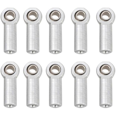 Lot de 10 rotules de direction métalliques M3 pour voiture RC 1/10, argentées (1/5)