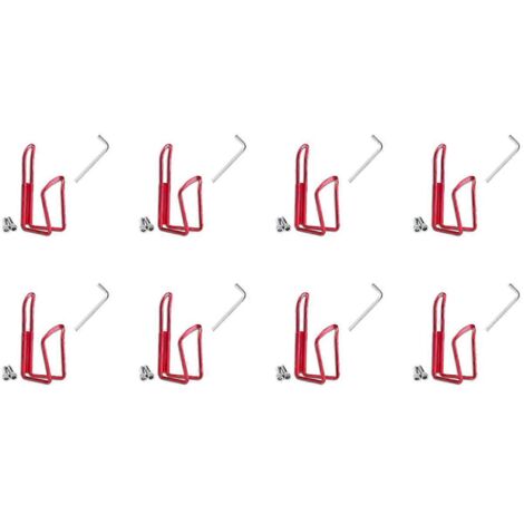 Porte-bidon rouge pour vélo, compatible avec toutes les bouteilles d'eau standard. (1/5)