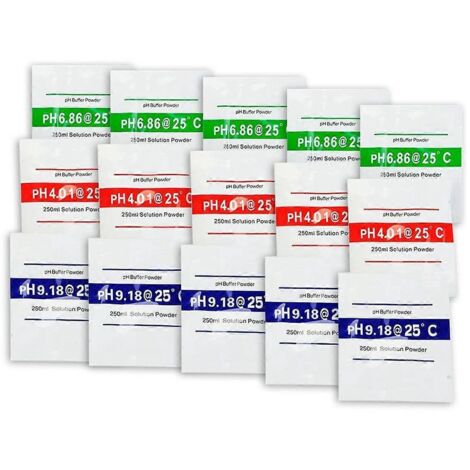 Solution tampon pour pH-mètre en poudre (15 sachets) - Pour pH-mètre de précision (1/5)