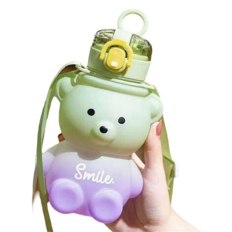 1 gobelet d'eau dégradé mignon pour filles, en plastique de haute qualité D-- (1/5)