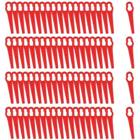 80 pièces de coupe-bordures en plastique de 8,3 cm pour tondeuse à gazon -- (1/5)