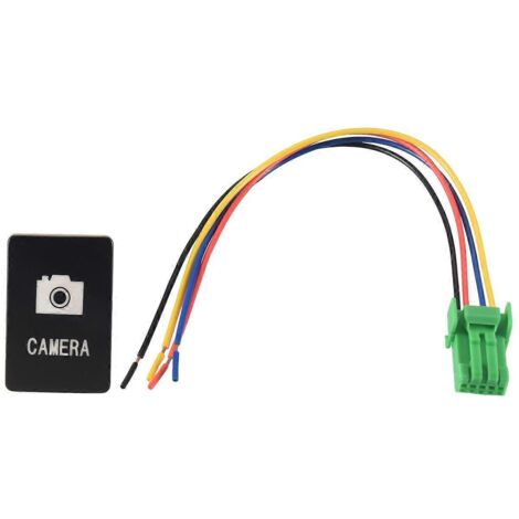 Interrupteur marche/arrêt lumineux à LED bleue 12 V 33 x 22 mm pour noir (1/5)