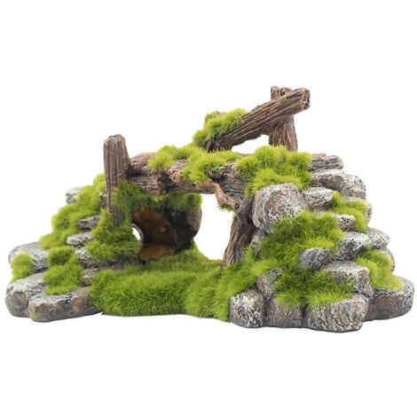 Ornements d'aquarium en forme de rocaille de mousse - Décorations artisanales pour la maison (1/5)