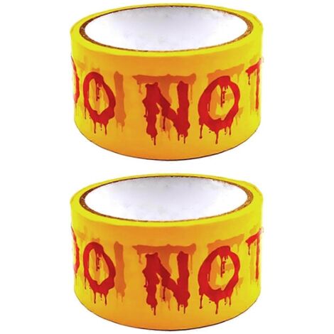 Ruban de signalisation pour décorations d'Halloween, ruban de signalisation « Ne pas entrer » (2 pièces) (1/5)