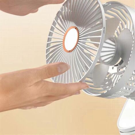 Ventilateur de bureau portable mini silencieux à pince de 15 cm (6 pouces), bleu (1/5)