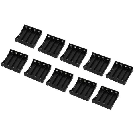 Boîtier porte-piles noir pour 4 batteries 18650 de 13,7 V (lot de 10) (1/5)