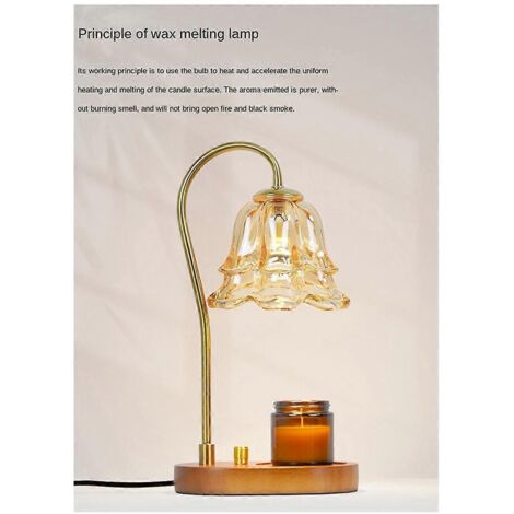 Interrupteur à bouton pour lampe chauffe-bougie électrique avec 3 vitesses réglables -- (1/5)