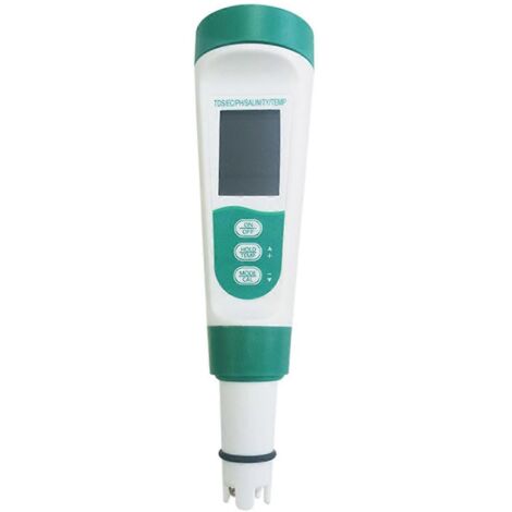 Testeur 5 en 1 TDS-mètre/pH/EC/sel/température (1/5)