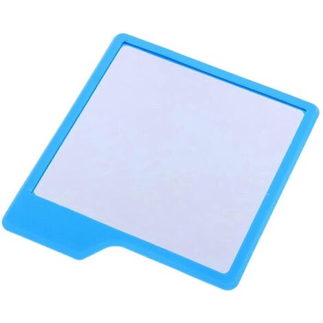 Miroir en silicone bleu à poignées intégrées, incassable, pour rasage et maquillage. (1/5)