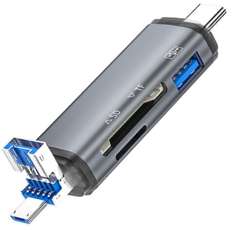 Lecteur de carte micro-SD OTG Type C, adaptateur OTG Type C vers USB-- (1/5)