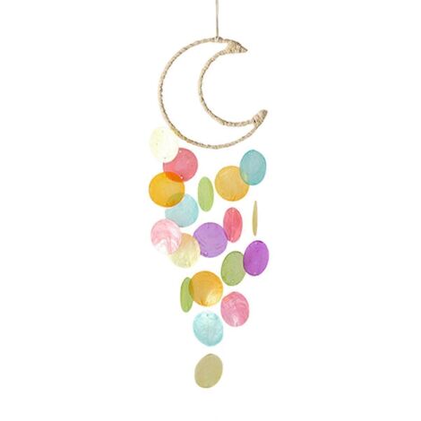 Carillon éolien multicolore d'extérieur, cadeau de plage, décoration mobile pour jardin. (1/5)