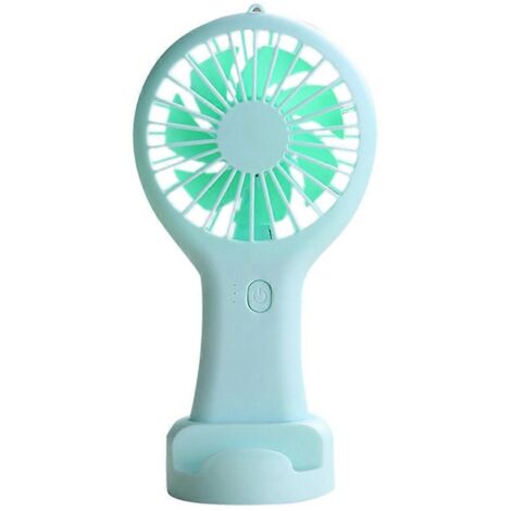 Mini ventilateur portable vert rechargeable par USB (1/5)