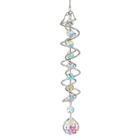 Boule décorative de jardin de 45 cm (17,7 pouces) à queue en spirale, attrape-soleil et girouette -- (1/5)