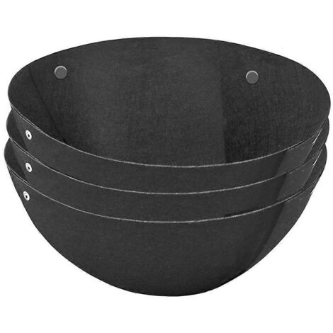 Lot de 3 doublures pour paniers à fleurs suspendus, en feutre noir non tissé, 35,5 cm (14 pouces) (1/5)
