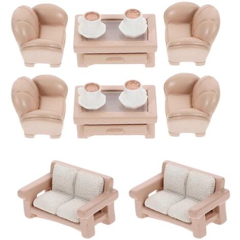 Ornement miniature, petite maison, canapé, table basse, modèle de canapé, jouet de petit canapé -- (1/5)