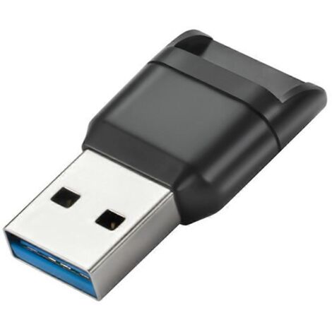 Adaptateur lecteur de cartes mémoire USB 3.0 haute vitesse, noir (1/5)