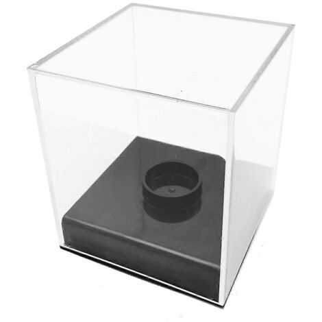 Vitrine carrée pour balles de baseball en acrylique protégé contre les UV (1/5)