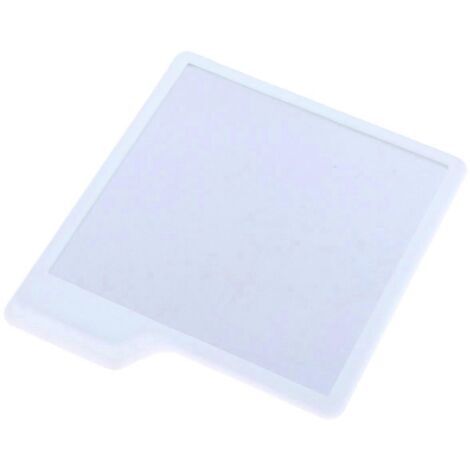 Miroir en silicone blanc à poignées intégrées, incassable, pour le rasage et le maquillage. (1/5)