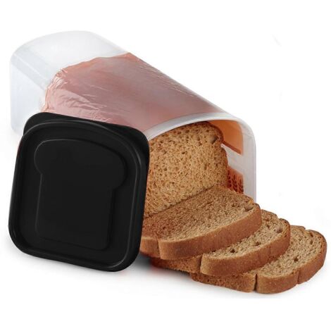 Boîte à pain en plastique avec couvercle pour conserver la fraîcheur des toasts, B-- (1/5)