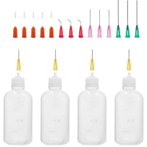 Flacon applicateur de précision de 100 ml, aiguille à bout arrondi et capuchon. (1/5)