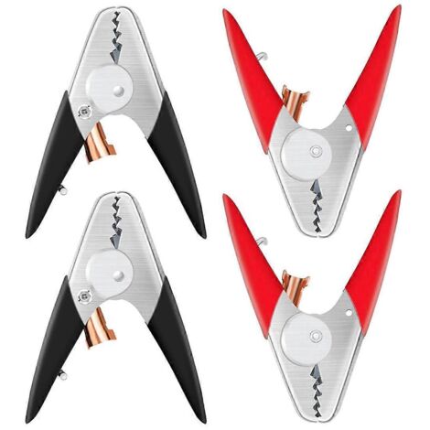 Pinces de câble de démarrage robustes, lot de 4, pinces de batterie -- (1/5)