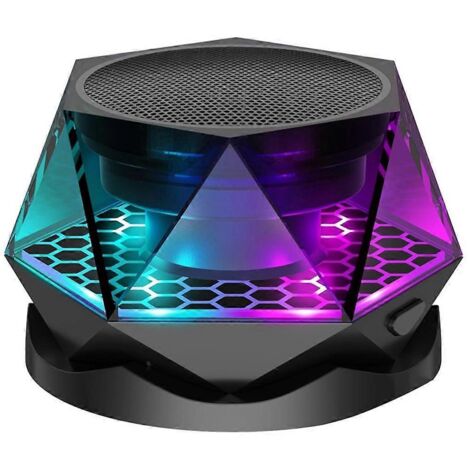 Enceinte Bluetooth, enceinte sans fil avec jeu de lumière multicolore RGB --- (1/5)