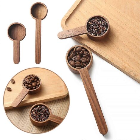 Ensemble de 2 cuillères doseuses en bois pour la cuisine (1/5)