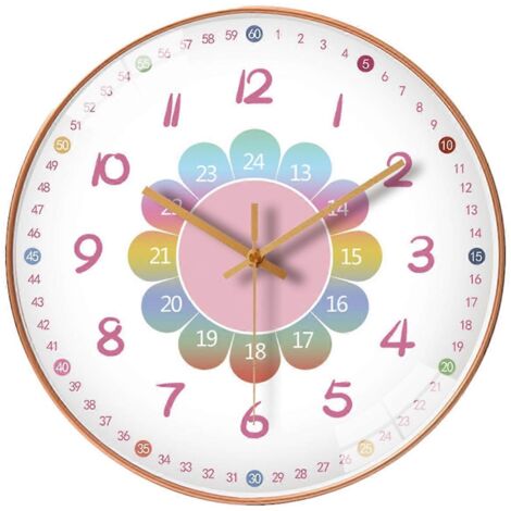Horloge murale pour salon, horloge d'éveil à dessin animé - (1/5)